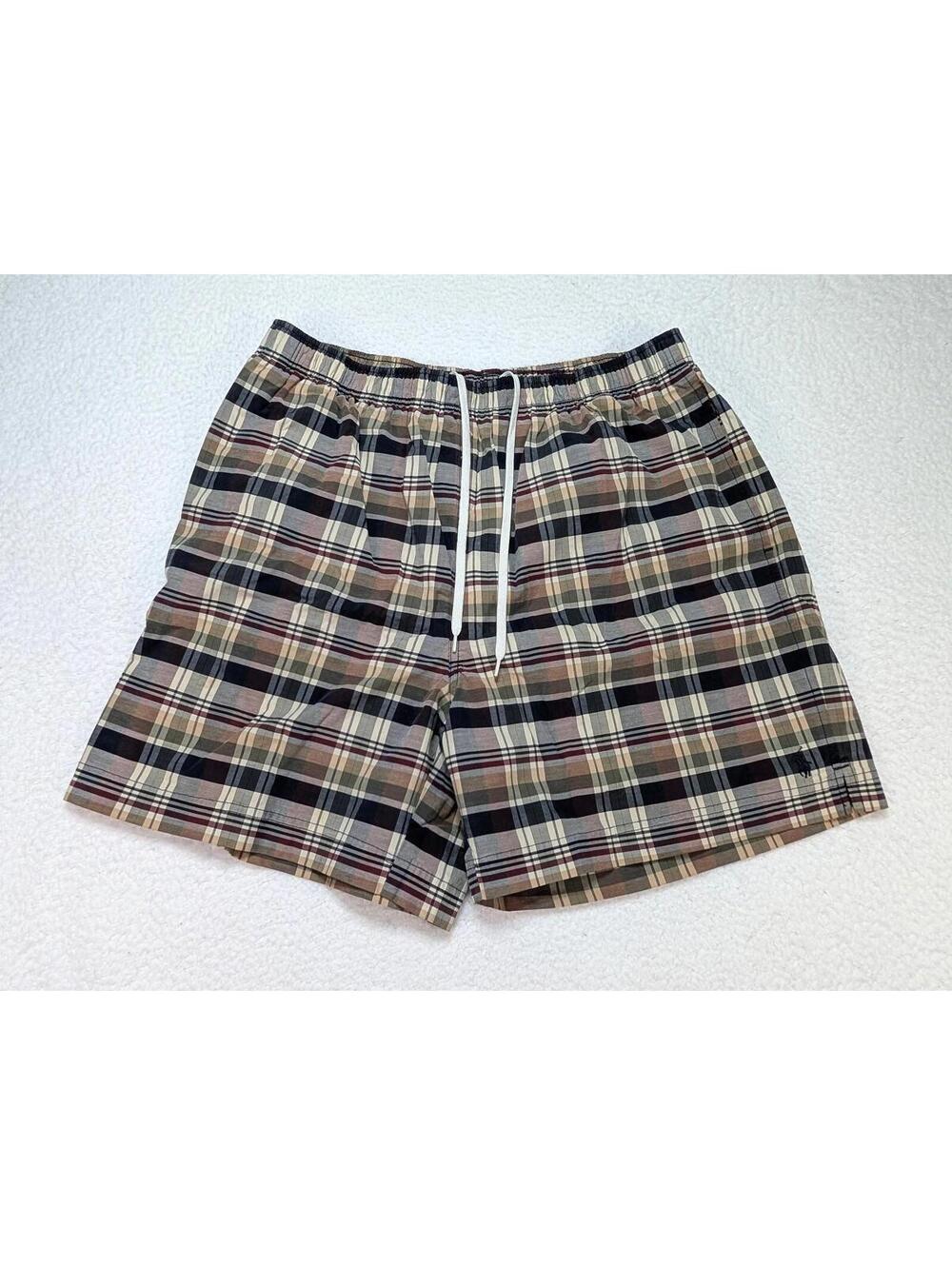 Polo Sport Ralph Lauren Vintage Plaid Swim Shorts with Pockets Men's Size 2XL